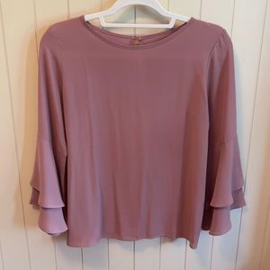 Loft Muave bell sleeve blouse